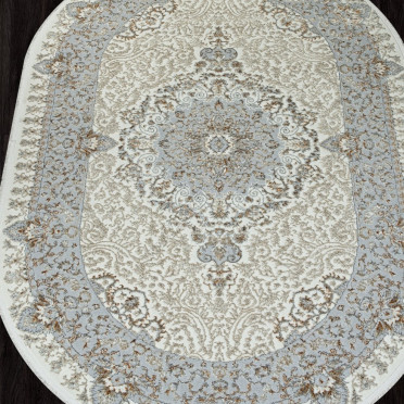 Ковер 06066A - CREAM FDY / CREAM HB - Овал - коллекция SAHARA