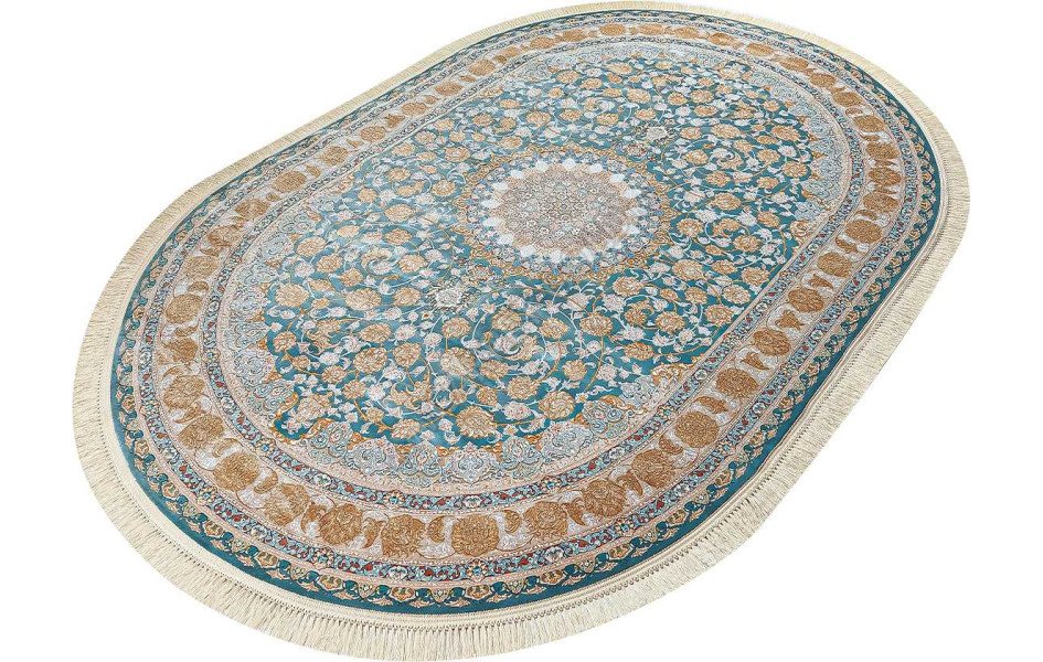 Ковер G129 OVAL BLUE / GRAY Mashad 1200