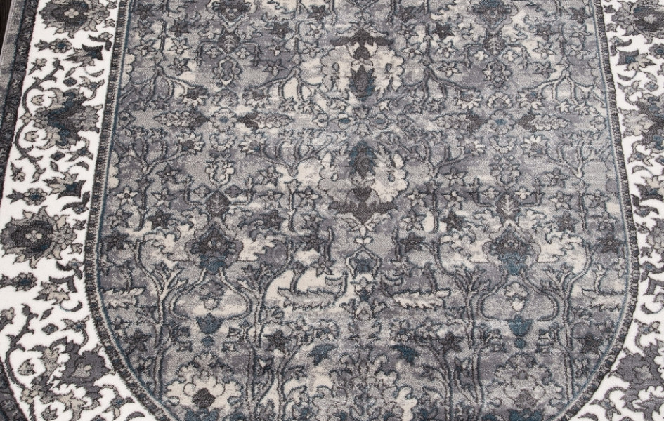 Ковер D741 - CREAM-GRAY - Овал - коллекция ATLANTIS