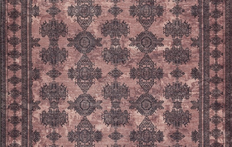 Ковер AB028A - RED / BLACK - Прямоугольник - коллекция LOTUS