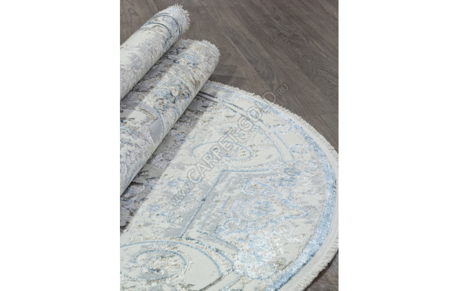 Ковер 00765A - D.BLUE FDY / CREAM HB - Овал - коллекция SAHARA