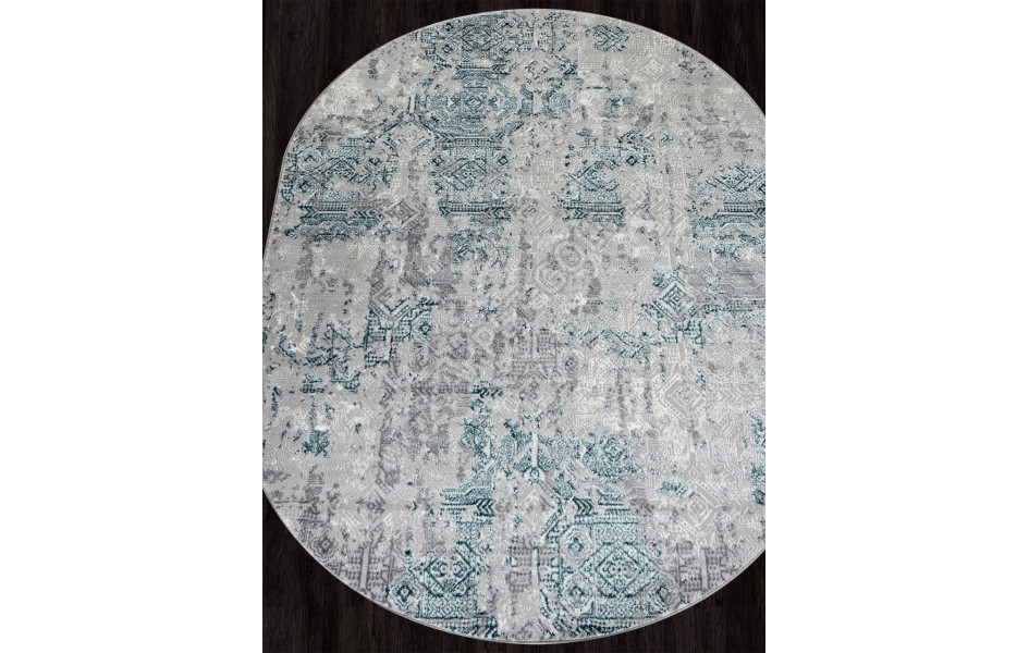 Ковер F281 - GRAY - Овал - коллекция PALERMO