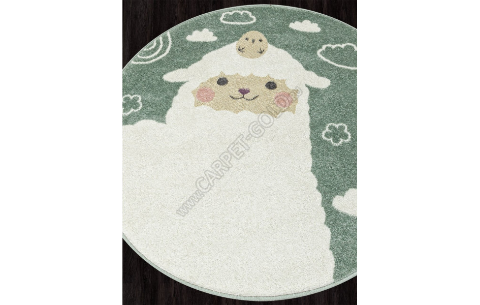 Ковер C119 - LIGHT GREEN - Круг - коллекция SOFIT